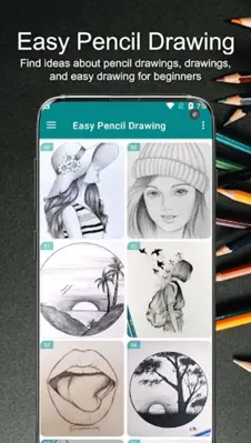 300+ Easy Pencil Drawing android App screenshot 2